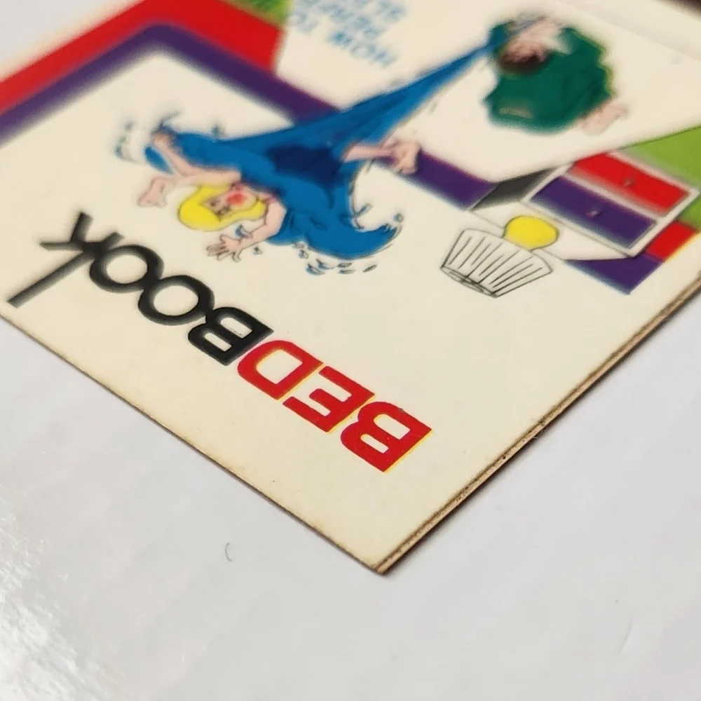 🛌 Vintage 1973 Topps WACKY PACKAGES “Bed Book” Sticker Card trading baseball💦